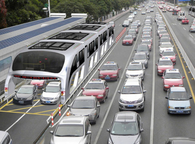 Transit Elevated Bus - a dreamlike new public traffic solution to come true soon
