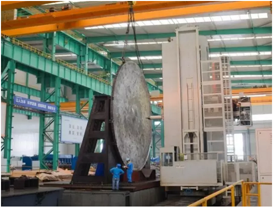 8.6m large tube plate machining for oxidation reactor project