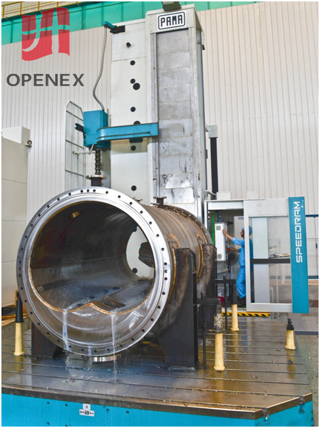 Precision machining for a mixing silo component