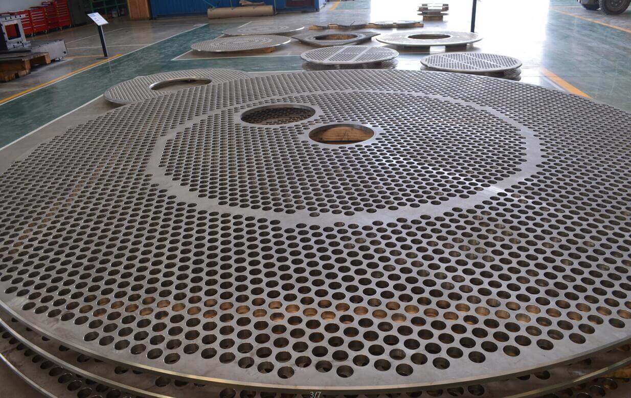 Large tube plate drilling