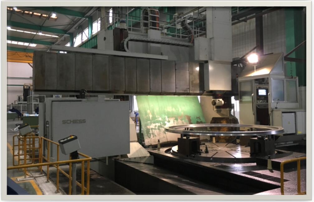 Large vertical turning machine tool