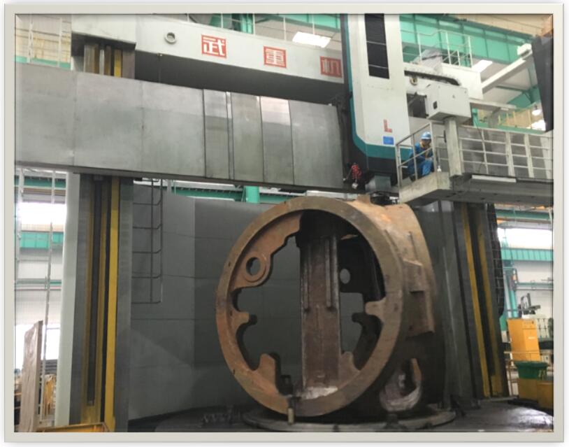 Large vertical turning machine tool