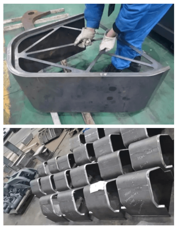 Fabrication of bucket parts for excavation machine